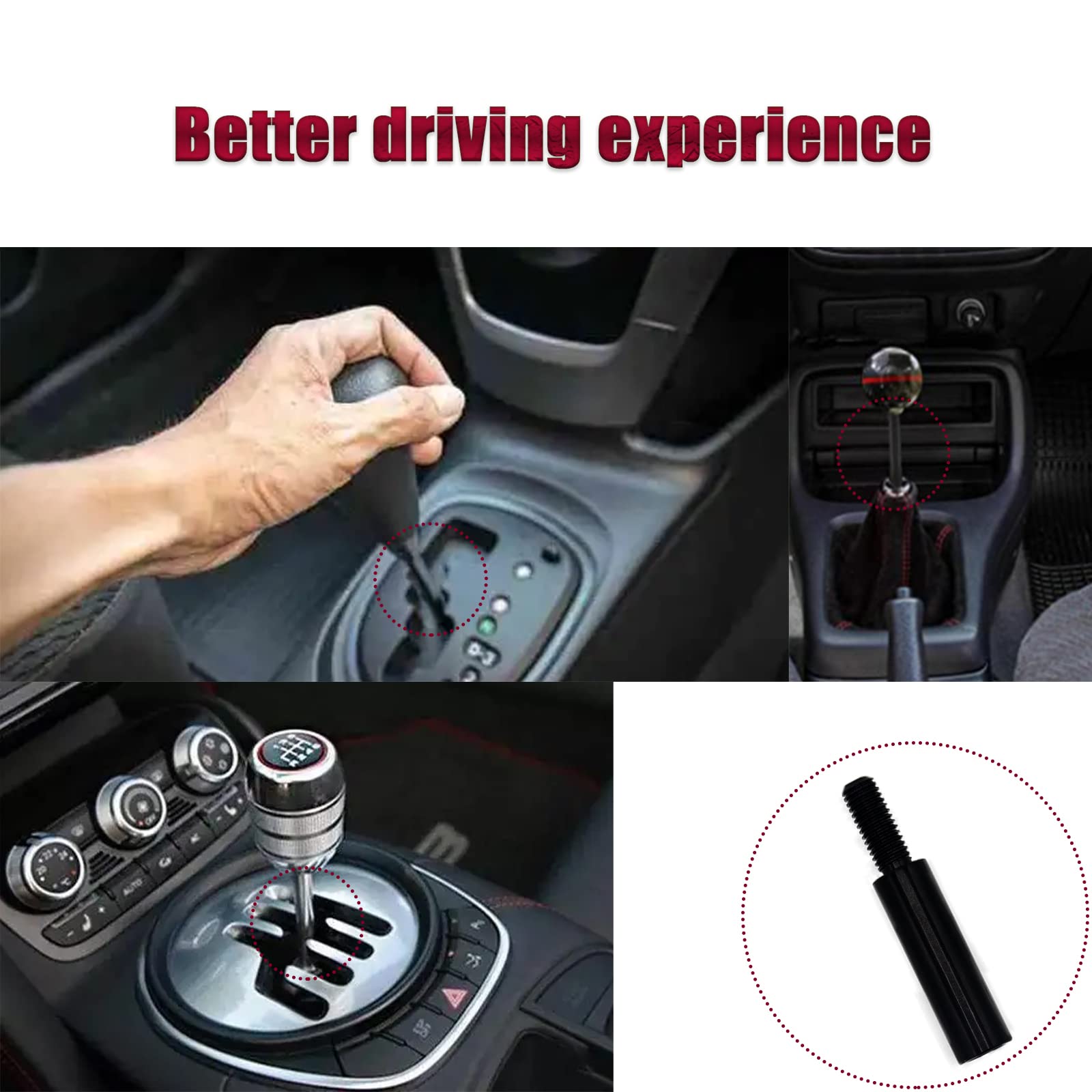 Cheerock 2 Inch Aluminum Shift Knob Extender M12 x 1.25 for Manual
